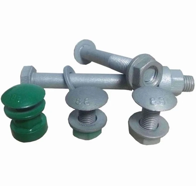 Factory Supplied Galvanized Carbon Steel Hex Guardrail Splice Bolts and Nut